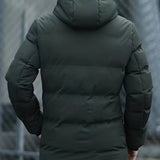 Doudoune Homme à Capuche – Veste Matelassée Mi-Longue Hiver