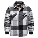 Veste Homme en Coton – Motif Carreaux, Coupe Régulière