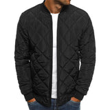 Blouson Matelassé Homme – Col Montant Motif Losanges