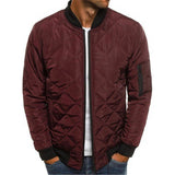 Blouson Matelassé Homme – Col Montant Motif Losanges