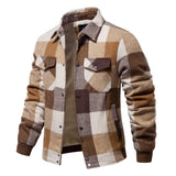 Veste Homme en Coton – Motif Carreaux, Coupe Régulière