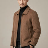 Veste Homme en Laine – Col Court Style Business Moderne