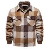 Veste Homme en Coton – Motif Carreaux, Coupe Régulière