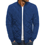 Blouson Matelassé Homme – Col Montant Motif Losanges