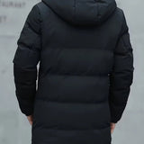 Doudoune Homme à Capuche – Veste Matelassée Mi-Longue Hiver