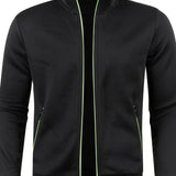 Veste Homme en Maille Texturée – Col Montant Zip Intégral