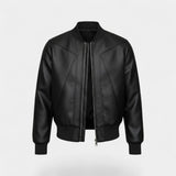Veste Homme en Cuir Texturé – Coupe Structurée