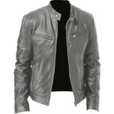 Veste Homme Col Montant Slim – Poches Zippées