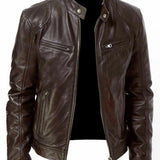 Veste Homme Col Montant Slim – Poches Zippées