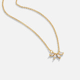 Lucie | Collier en Cristal Étincelant Feuille