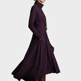 Teresa - Robe maxi asymétrique en maille à col roulé